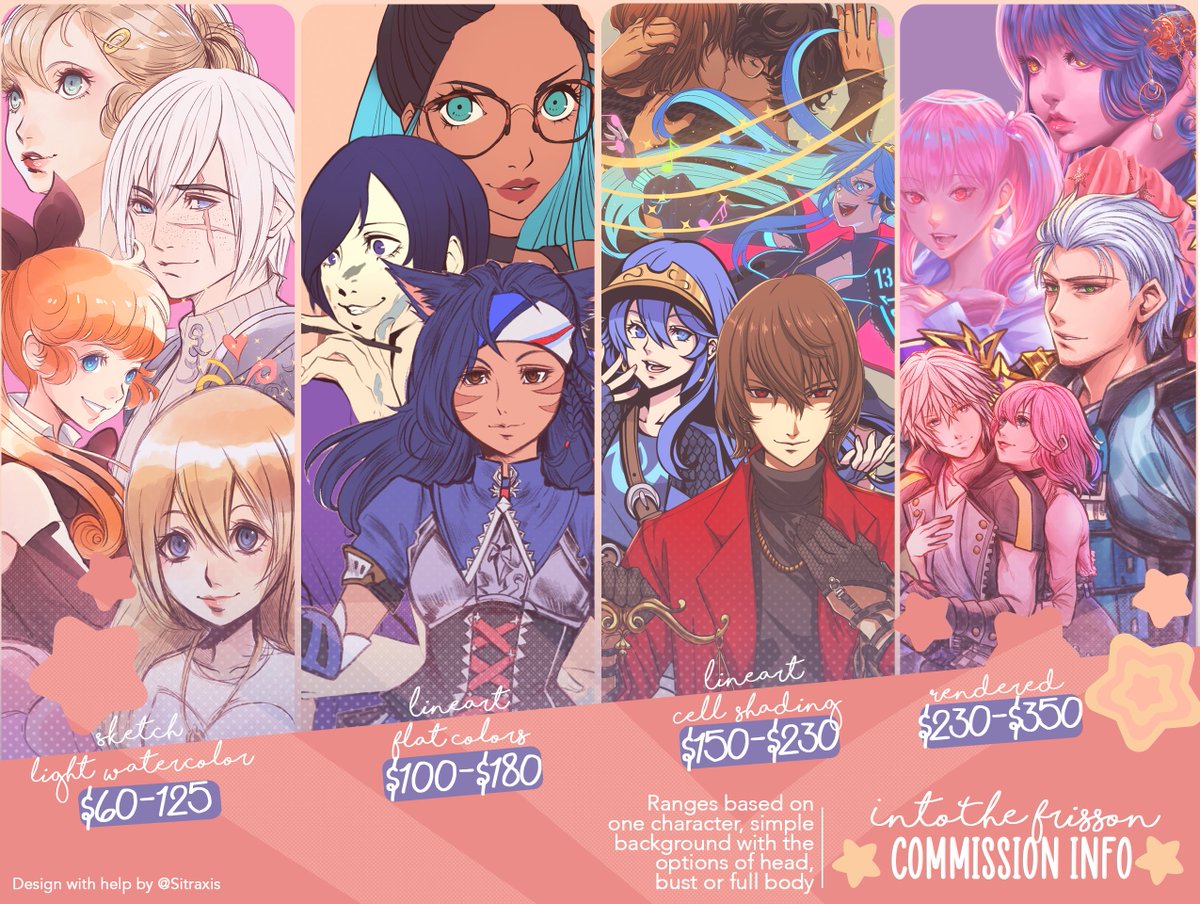 IntotheFrisson's tweet image. 📌Hi, I&apos;m Sunny!🌞 Let&apos;s connect!✨

🍬COMMISSION INFO🍬intothefrisson.com/commissions
🪷COMMISSION FORM🪷forms.gle/CTizTrkEEjBQ45…
✍️SKETCH COMMS✍️forms.gle/jDtsXE3KgR46xh…
🍣SKEB COMMS🍣forms.gle/G1pAKPcbZcmzFy…
🍑PATREON🍑patreon.com/intothefrisson/
❤️INPRNT❤️inprnt.com/profile/intoth…