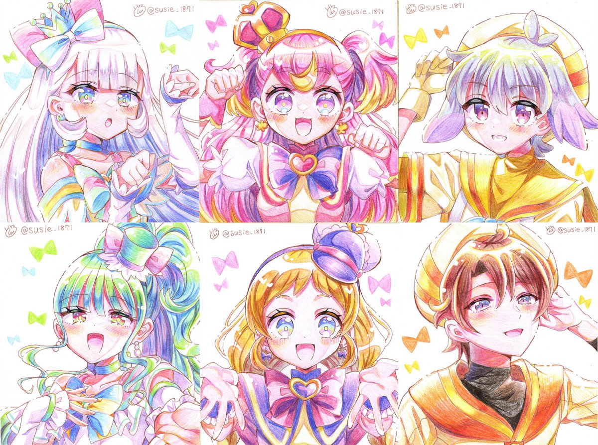 めっちゃプリキュア描いた
 #今月描いた絵を晒そう 