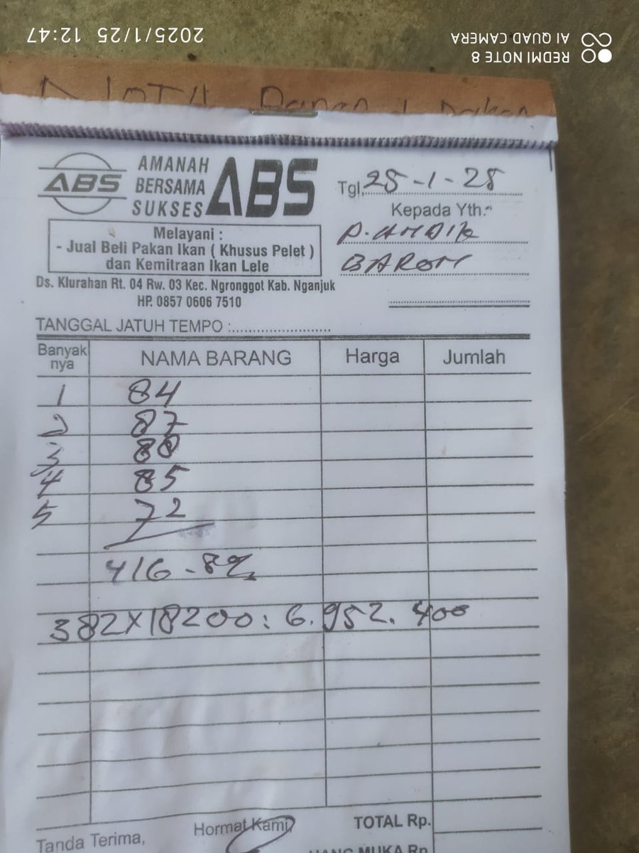 SusantoBambs's tweet photo. Sabtu,25/01/25. Bambang Dwi S Luhkan Nganjuk laporkan panen ikan lele di Pokdakan Berkah Ikan(P Andik) Ds Katerban Kec Baron, Kolam bundar, jmlh 382 kg, size 8-10 ekor/kg, hrg 18200/kg
#GiatLuhkanSatminkalBWI 
#Nganjuk
#panen 
@bppsdm_bp3bwi 
@pusluh_bppsdm 
@bppsdm_kp https://t.co/ApAcR55dBY