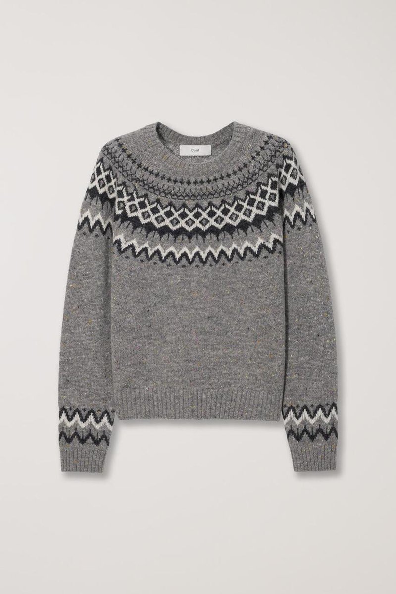 mamamoostyle's tweet photo. DUNST: unisex fairisle sweater - 129,000원 https://t.co/ubearP7bDa