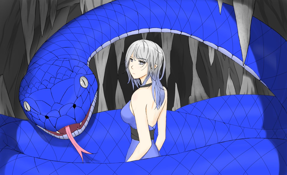 agus_indi's tweet photo. January 2025 #VGenChallenge submission. first time actually drawing a snake. Usually make a serpentine dragon or something https://t.co/pfDKB5jMlw