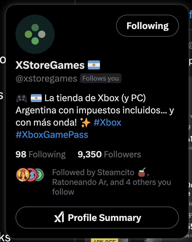 impuestito_org's tweet photo. 🚨 10K ???? 🚨

LOCOO al amigo @xstoregames  le faltan re pocos seguidores para llegar a los 10.000 followers

Si te caben juegos de PC y Xbox es hora de que le des un Follow inmediatamente 👇 https://t.co/p6oNTlqY83