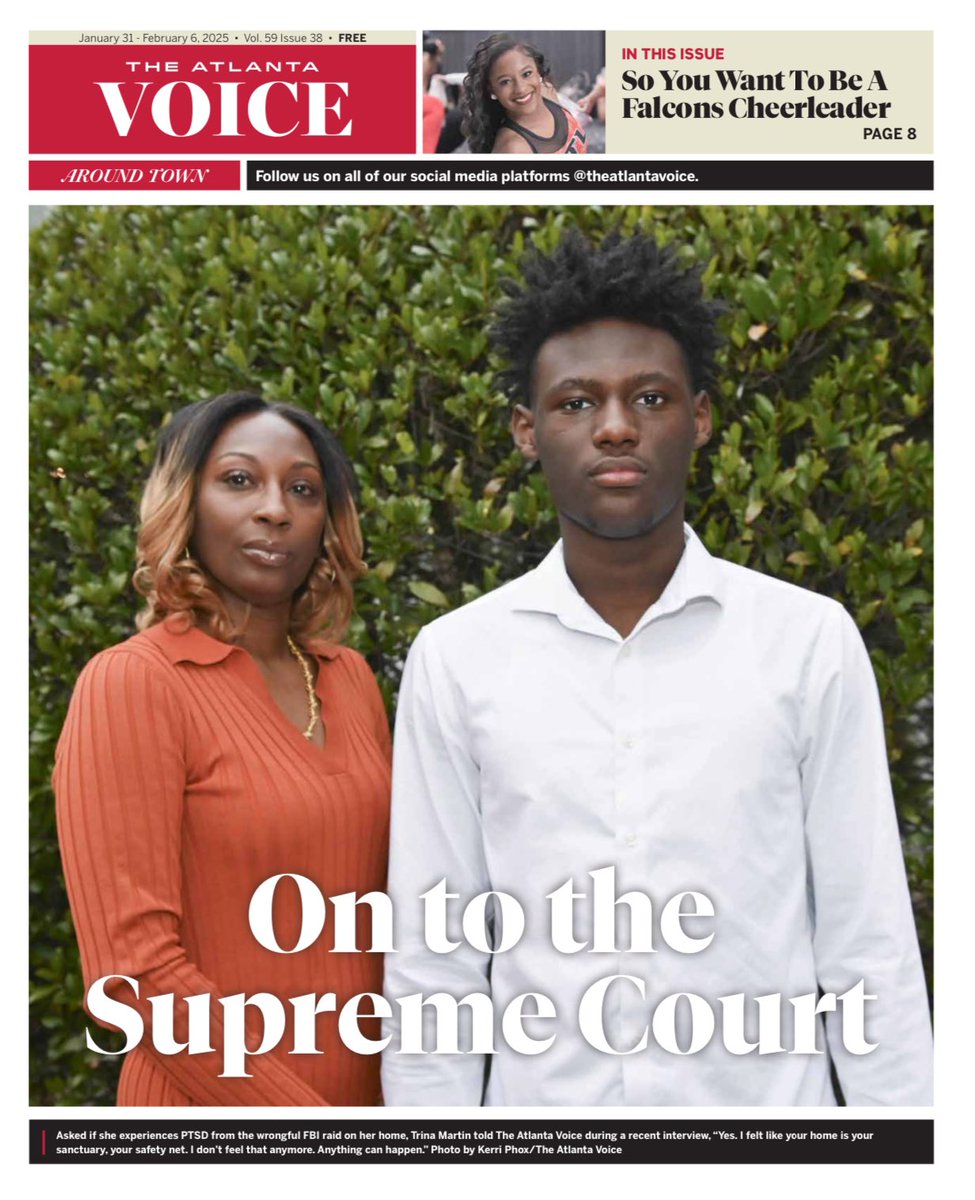 I’m extremely proud of staff writer <a href="/IsaiahSinglet19/">Isaiah Singleton</a> and photographer <a href="/kerriphox/">Phoxtography</a> for their work on this week’s front page story/photo.

The <a href="/FBI/">FBI</a> raised Trina Martin’s #Atlanta home.
It was the wrong house.
The case is finally making its way to the Supreme Court.