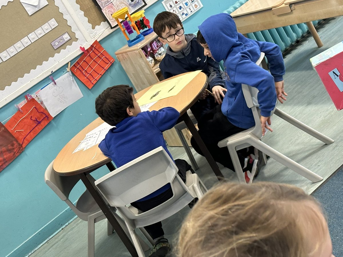 Primary 7s were working with P1/2 today.  We were comparing our skills and talking about how much we change  as we grow older.