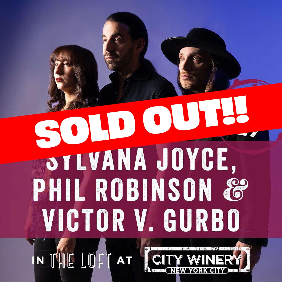 Phil Robinson (@philrobinsonnyc) on Twitter photo THANK YOU to everyone who came to our show on Mon-- we officially #SoldOut -- What an amazing feeling!! 🙏🙏♥️
The Loft at City Winery NYC - SOLD OUT
Sylvana Joyce + Phil Robinson + Victor V. Gurbo
<a href="/sylvana_joyce_/">Sylvana Joyce</a> <a href="/PhilRobinsonNYC/">Phil Robinson</a> <a href="/VictorVGurbo/">Victor V. Gurbo</a> <a href="/CityWineryNYC/">City Winery</a> <a href="/RoomfulOfSky/">Roomful of Sky Music</a> THANK YOU to everyone who came to our show on Mon-- we officially #SoldOut -- What an amazing feeling!! 🙏🙏♥️
The Loft at City Winery NYC - SOLD OUT
Sylvana Joyce + Phil Robinson + Victor V. Gurbo
<a href="/sylvana_joyce_/">Sylvana Joyce</a> <a href="/PhilRobinsonNYC/">Phil Robinson</a> <a href="/VictorVGurbo/">Victor V. Gurbo</a> <a href="/CityWineryNYC/">City Winery</a> <a href="/RoomfulOfSky/">Roomful of Sky Music</a>