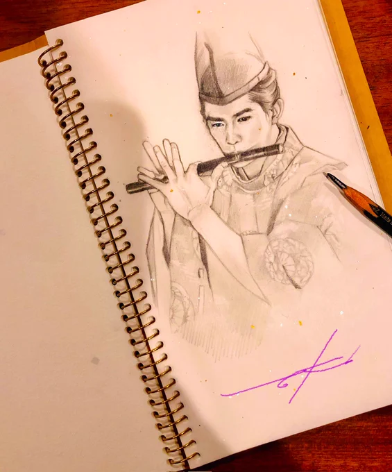 今更ですが、藤原公任さま #光る君絵 #町田啓太 さん