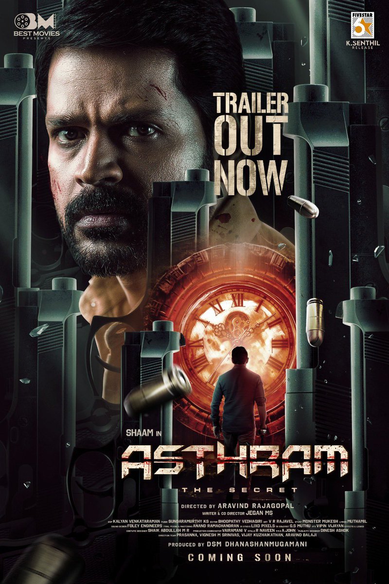 Happy to share the trailer of Asthram - The Secret, an upcoming investigative thriller directed by debutant Aravind Rajagopal and starring Shaam. Best wishes to the entire cast and crew.

Trailer Link:
youtu.be/3vpL__I4S-w
#Asthram #AsthramTheSecret #AsthramTrailer #Shaam