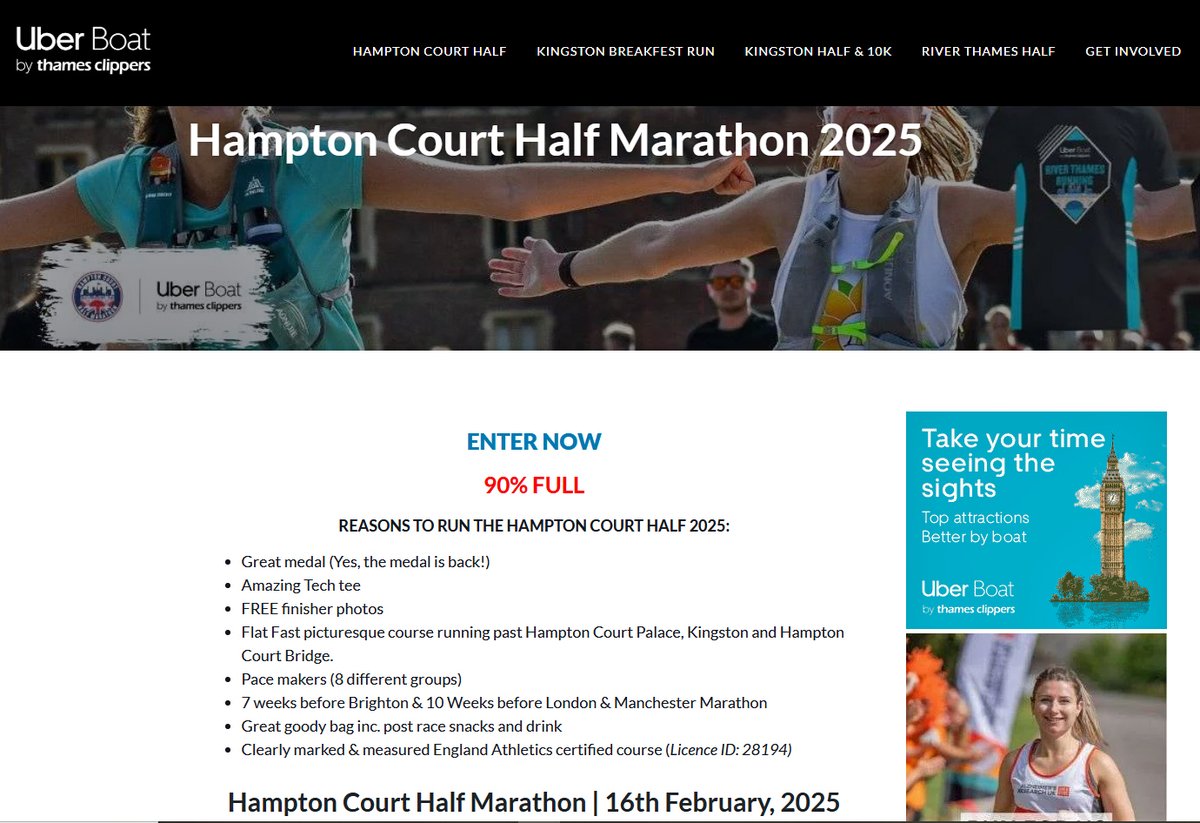 Sporting Feet (@sportingfeet) on Twitter photo The Hampton Court Half-Marathon on Feb 16 is already 90% full, but you can save £5 on your entry with the code: SPORTINGFEET5 (ALL CAPS) when you register here: riverthamesrunning.co.uk/hampton-court/… fast, flat & runners get a free photo, a tech tee & medal. #halfmarathon <a href="/quicksilver_run/">River Thames Running</a> The Hampton Court Half-Marathon on Feb 16 is already 90% full, but you can save £5 on your entry with the code: SPORTINGFEET5 (ALL CAPS) when you register here: riverthamesrunning.co.uk/hampton-court/… fast, flat & runners get a free photo, a tech tee & medal. #halfmarathon <a href="/quicksilver_run/">River Thames Running</a>
