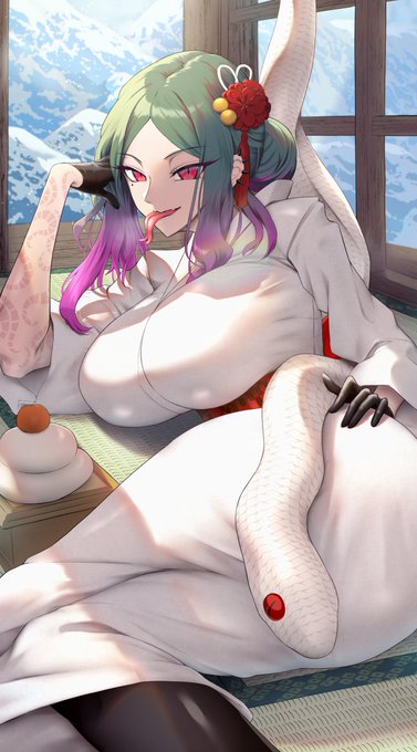 #今月描いた絵を晒そう 
蛇 