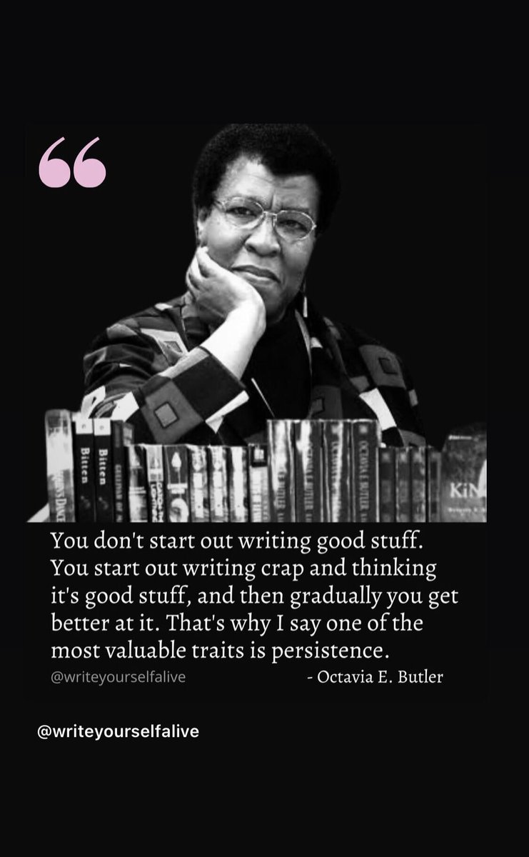 Lisa McCarty (@lbmccarty717) on Twitter photo Persistence and practice is everything.
Keep writing. ✍️
#WritingCommunity #5amwritersclub #writerslife #FridayVibes Persistence and practice is everything.
Keep writing. ✍️
#WritingCommunity #5amwritersclub #writerslife #FridayVibes