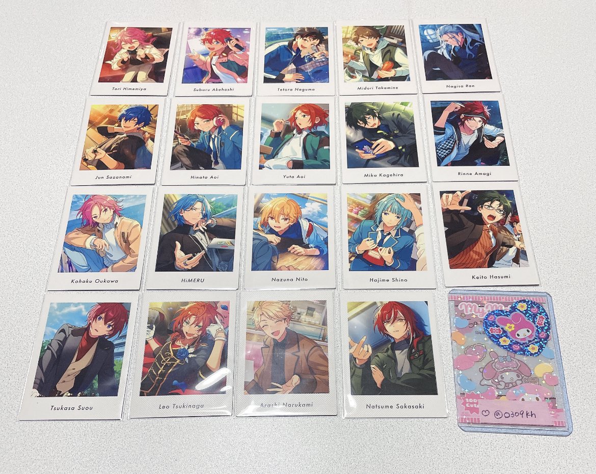 【交換】あんスタ ぱしゃっつ vol.5 

譲:画像1~3

求:同種英智（A&gt;P）

・郵送3~、都内手渡し1~◎
・A↔︎A、P↔︎P、P↔︎A
・お声かけが重なった場合は条件の良い方優先
・🩷は条件厳しめ

お気軽にお声かけください
