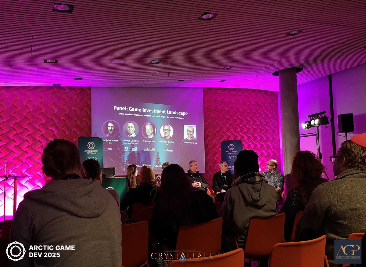 Crystalfall (@playcrystalfall) on Twitter photo We've had some incredible days at Arctic Game Dev! 🌟
CRG would like to say a big thank you to Arctic Game and <a href="/AGP_advisory/">Agora Gaming Partners</a> and everyone else involved for organizing and hosting such a valuable event.
Andreas Waleij and <a href="/PontusMahler/">Pontus Mähler</a> have done astounding work putting this We've had some incredible days at Arctic Game Dev! 🌟
CRG would like to say a big thank you to Arctic Game and <a href="/AGP_advisory/">Agora Gaming Partners</a> and everyone else involved for organizing and hosting such a valuable event.
Andreas Waleij and <a href="/PontusMahler/">Pontus Mähler</a> have done astounding work putting this