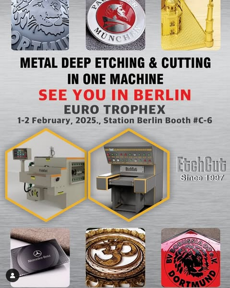 Eurotrophex's tweet image. Get ready, Berlin!  EtchCut - #MetalEtching &amp;amp; #CuttingMachines are coming to showcase the world’s best #nanotechnology in metal etching &amp;amp;precision cutting. Join them at #stationberlin Luckenwalder Str. 4-6, 10963 #Berlin, Germany.tomorrow and witness innovation like never before!