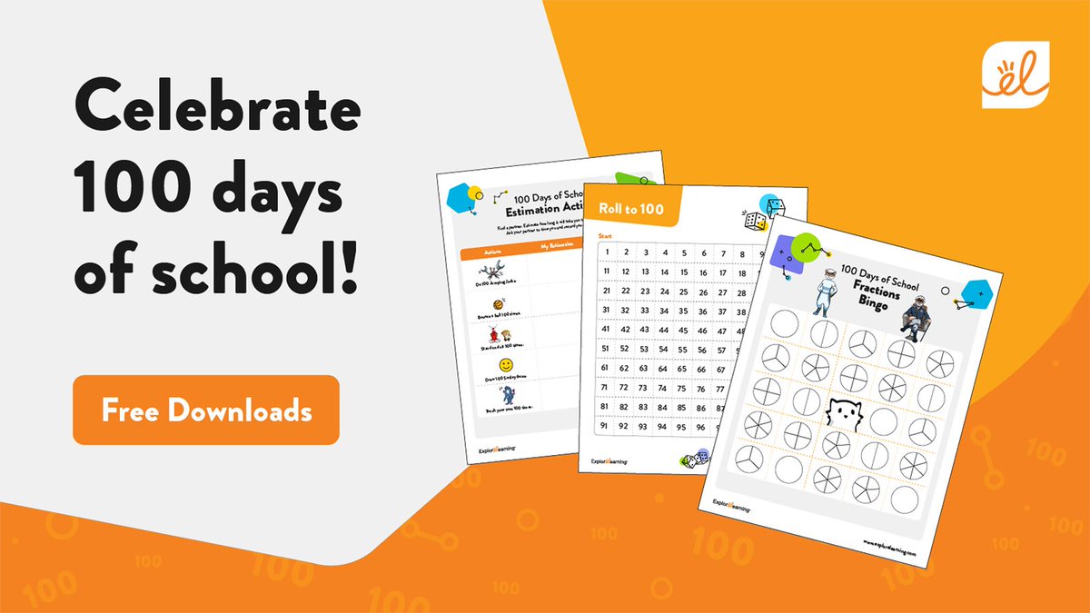 ExploreLearning's tweet image. There's a lot to celebrate on the #100thDayOfSchool! 
🧠Students 100 days smarter
💪Classroom community 100 days stronger
🌴100 days closer to the end of the year

Take advantage of these FREE 100 days of school activities and downloadables: bit.ly/4hhXLmC