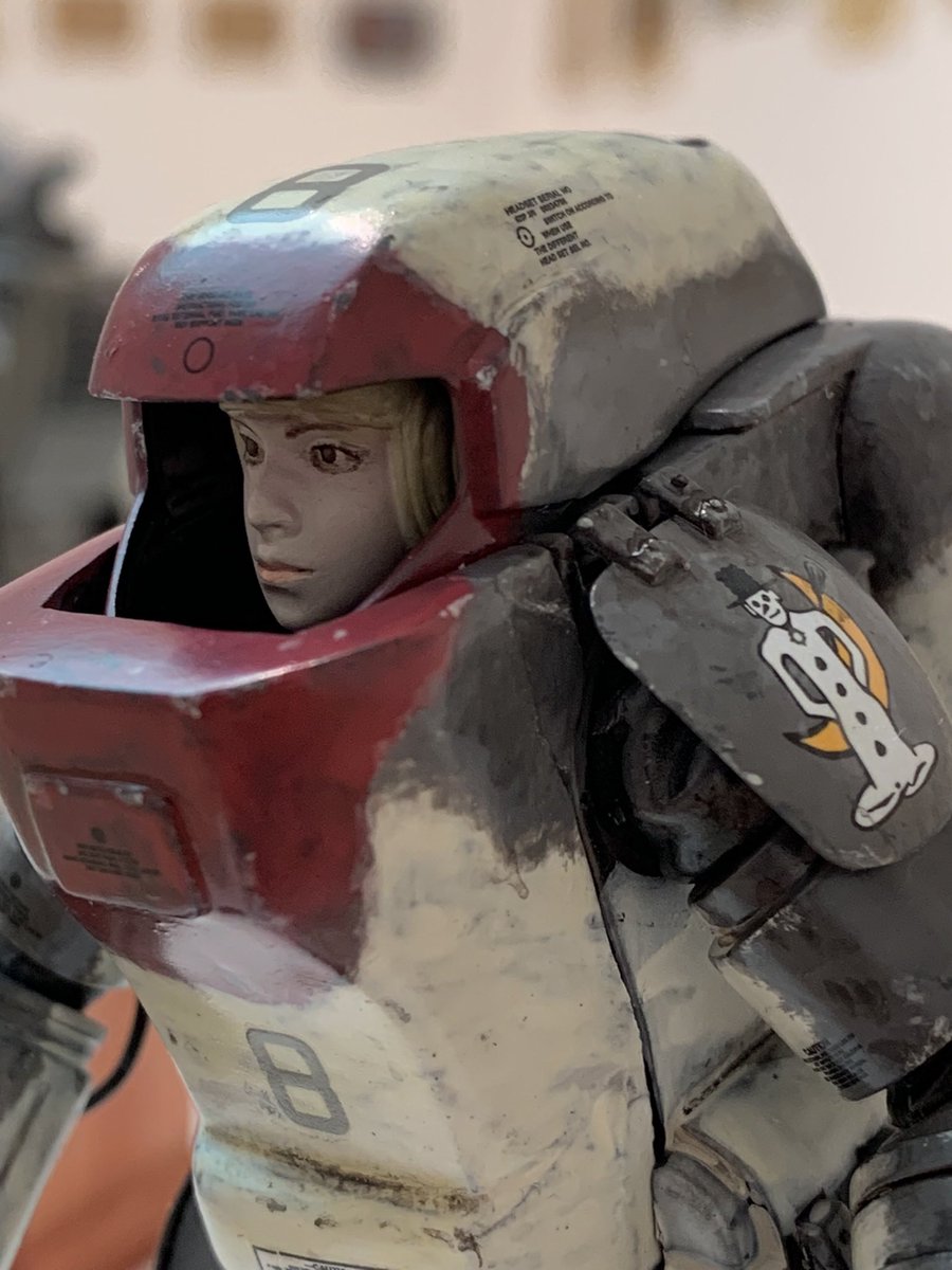 miya_oto's tweet image. #筆塗り でやりたかったコトを再現できた、#AFS 2体。
寄るとグタグタだなぁ😂

#マシーネンクリーガー #SF3D #WAVE #ニューラリーポーン #沖縄マシーネンクリーガー展示会