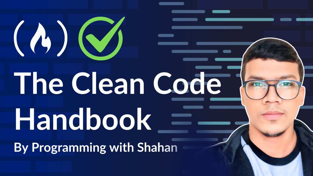 freeCodeCamp's tweet image. Writing clean code helps you build scalable, maintainable software applications.

And in this handbook, @shahancd explains what clean code is and why it&apos;s important. 

He also walks you through some helpful coding patterns &amp;amp; discusses comments, naming conventions, functions,…