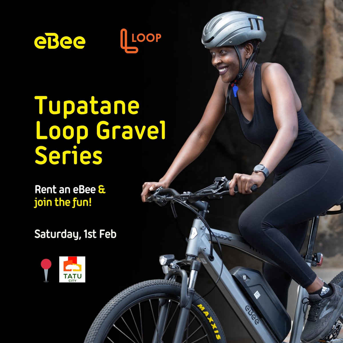 We will be at the <a href="/LOOP_KE/">LOOP - Discover, Pay, Grow</a>  Gravel Series at <a href="/Tatu_City/">Tatu City</a>  this weekend! Rent an e-bike on site &amp; join in on all the fun!🔥🚴⚡️