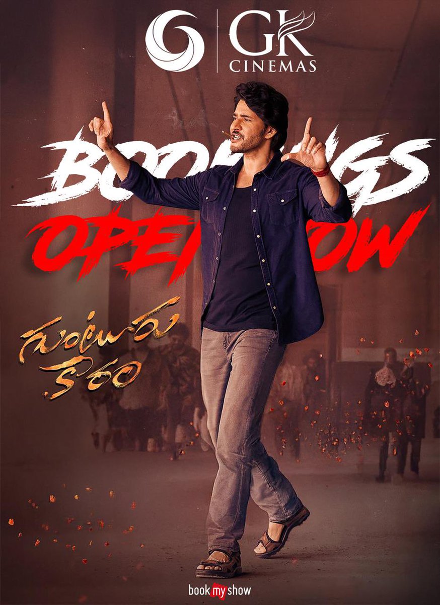 #GunturKaaram is back !!! To all those who asked here it is , GK at GK 🔥 Bookings open for the weekend now!!!