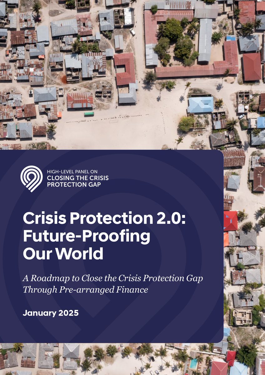 The High-Level Panel on Closing the Crisis Protection Gap - a group of 20 leaders from across sectors and geographies - has launched the report Crisis Protection 2.0: Future-Proofing Our World. 

Read the press release in full: disasterprotection.org/press-releases…

#Insurance #InsuranceNews