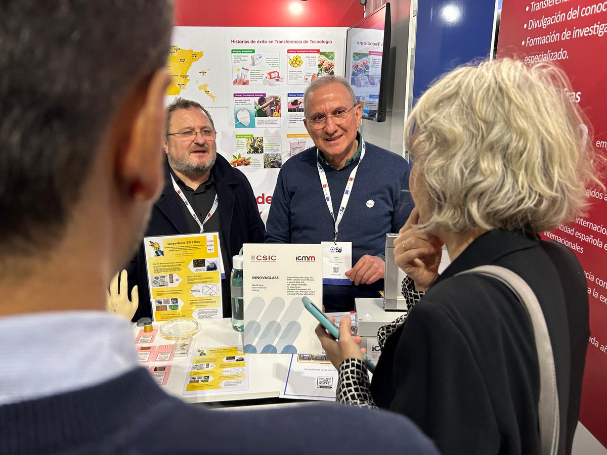 Así ha sido nuestro paso por @Science4i , donde hemos presentado:
✔️Ventanas inteligentes
✔️Nuevos usos para microhilos magnéticos
✔️Dispositivos ultrafinos en dos dimensiones
✔️Sensores de grafeno para identificación de enfermedades
icmm.csic.es/es/actualidad-…