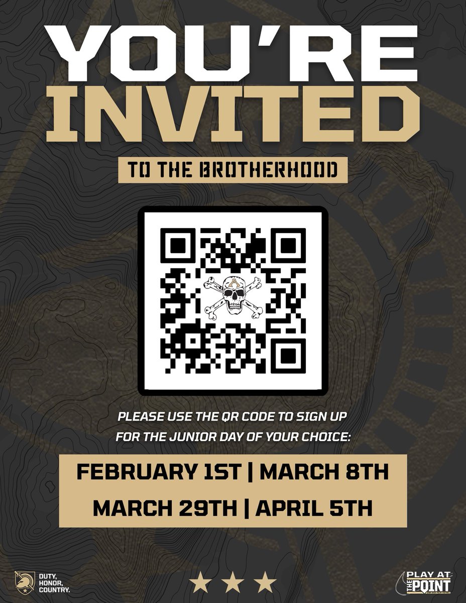 Pumped to attend Army junior day! Thanks to <a href="/CoachJohnLoose/">John Loose</a> for the invite, can’t wait to learn more about West Point and Army!! <a href="/ArmyWP_Football/">Army Football</a> <a href="/CoachCDay/">Casey Day</a> <a href="/speedcoachDB/">Dana Barry</a>
