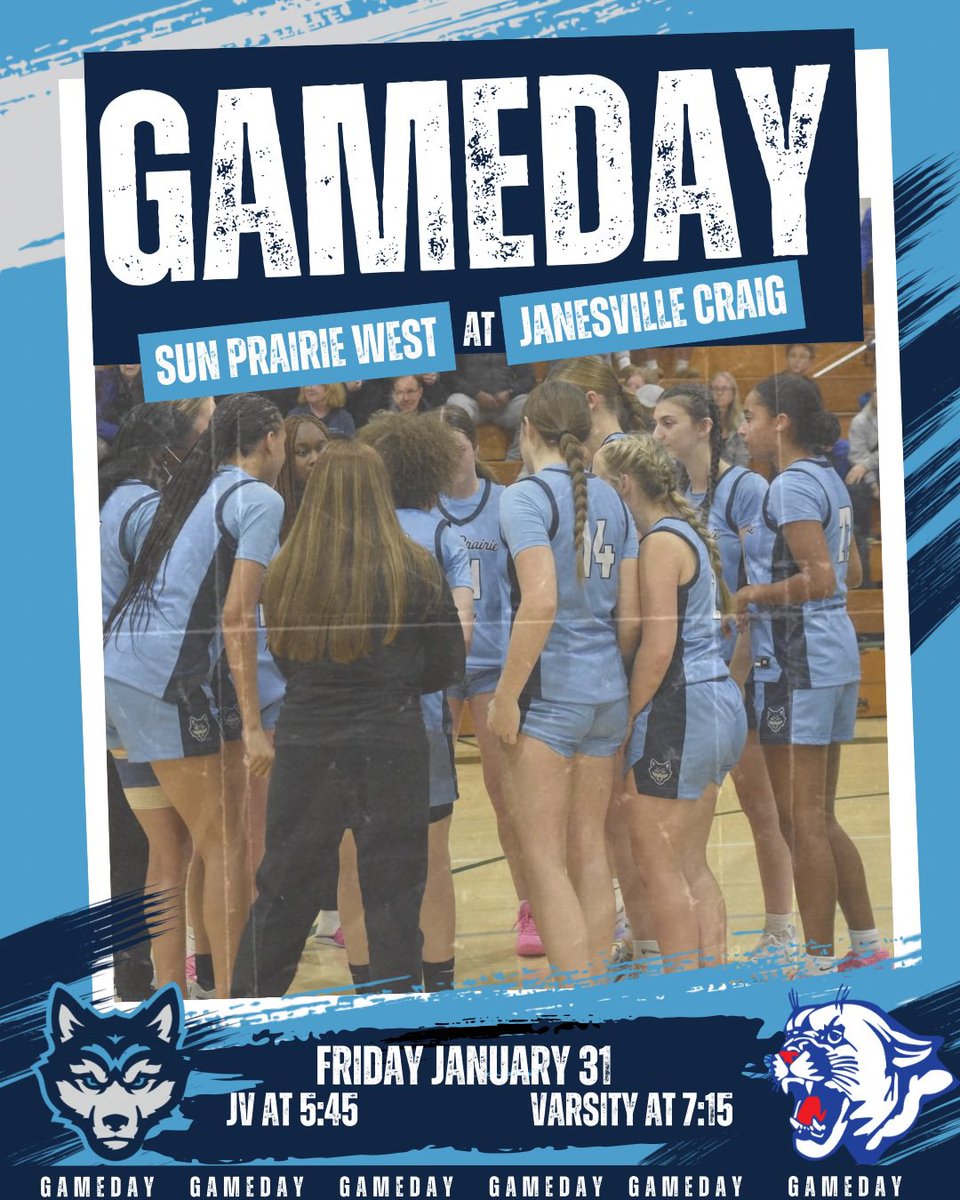 Game Day!! 

Hit the road with us as we take on Janesville Craig! See you there!!