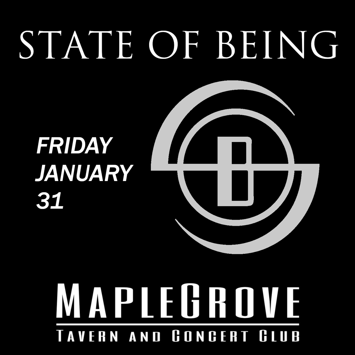 stateofbeing's tweet image. Tonight! State of Being w/ Glass Aeros / Mossom / Daisypusher. Maple Grove Tavern 14832 Pease Rd. Doors 8pm, music starts at 8:30.