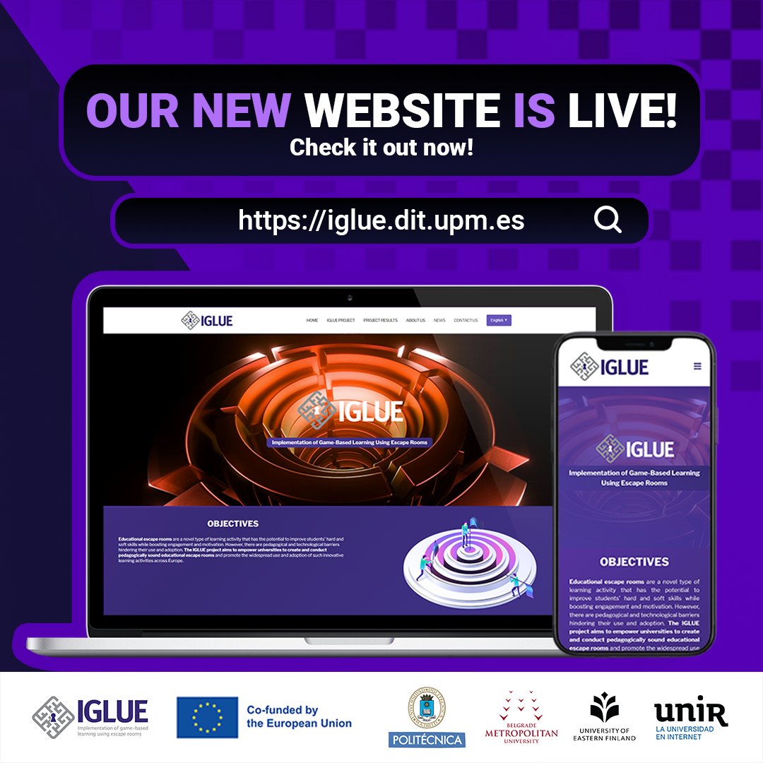 🚀 The IGLUE Project Website is Live! 🎮

We’re excited to launch iglue.dit.upm.es, the official home of the IGLUE Project! 

#Innovation #Education #EdTech #EscapeRooms #Collaboration #IGLUEProject #FutureOfLearning