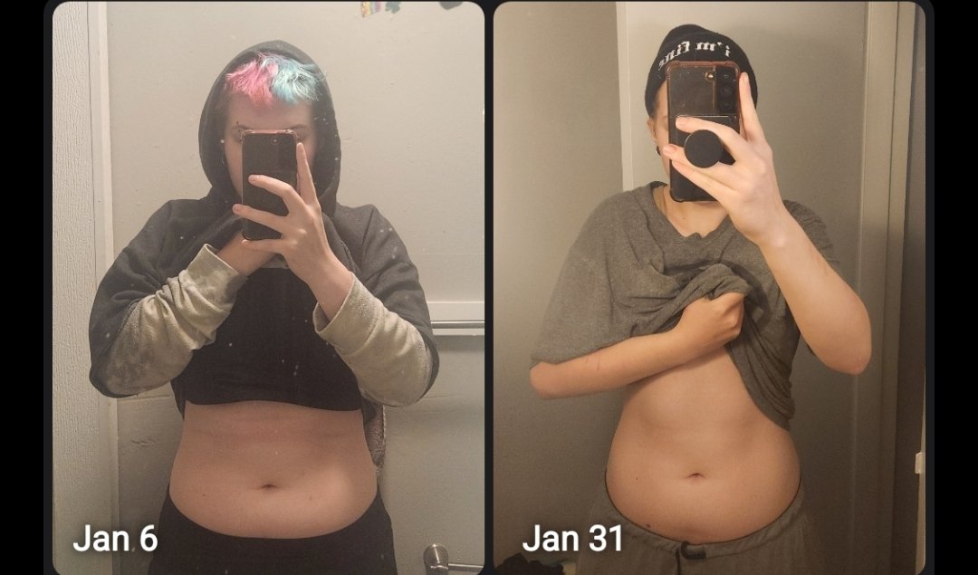 arfinnrexic's tweet photo. Down 10lbs between pictures. Wish there was a bigger difference but most of what I lost was in the neck and thighs so 🥲 I'll do better in February... https://t.co/U4UNrPvx2v