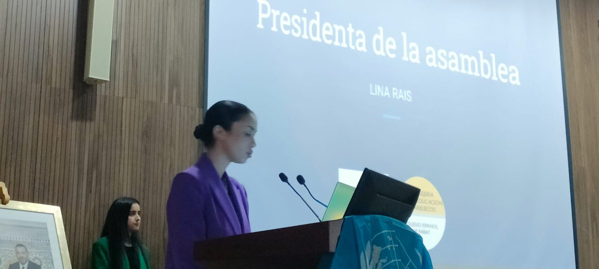 EmbEspanaRabat's tweet photo. Inauguración del modelo de Naciones Unidas del @ColegioRabat, con embajador @EmbEspanaRabat, @lgm_com director @InstCervantes, @AminaBouayach presidenta @CNDHMaroc, #ISESCO Rabat y @ConsejeriaEduc1. https://t.co/9pD8aW5xVW
