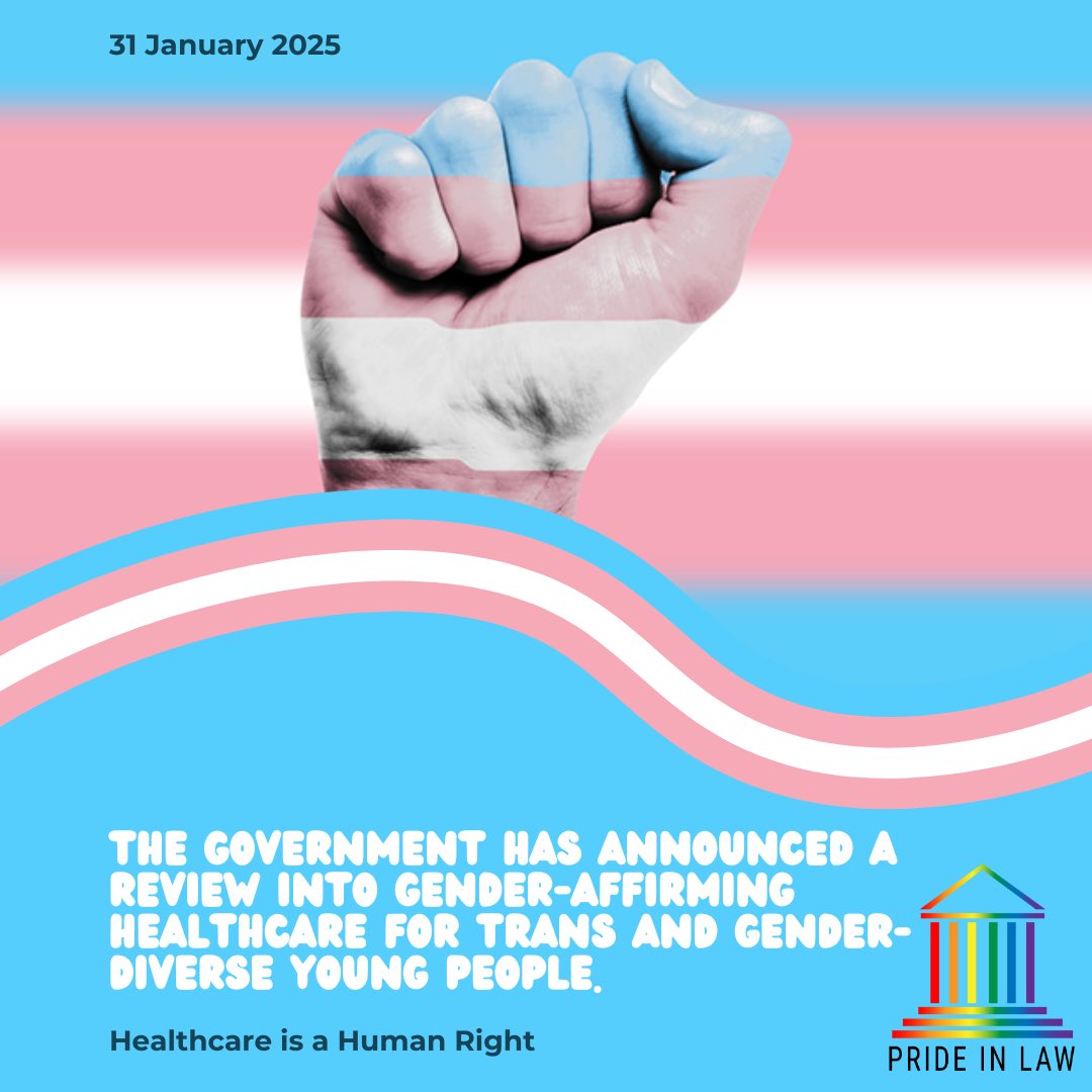 prideinlaw's tweet photo. AUSTRALIAN GOVERNMENT - On 31 January 2025, the Australian Government  announced that the National Health and Medical Research Council will examine aspects of children's gender-affirming care including the use of puberty blockers.

#transgender #healthcare #prideinlaw #australia https://t.co/SzjMJQgy9l
