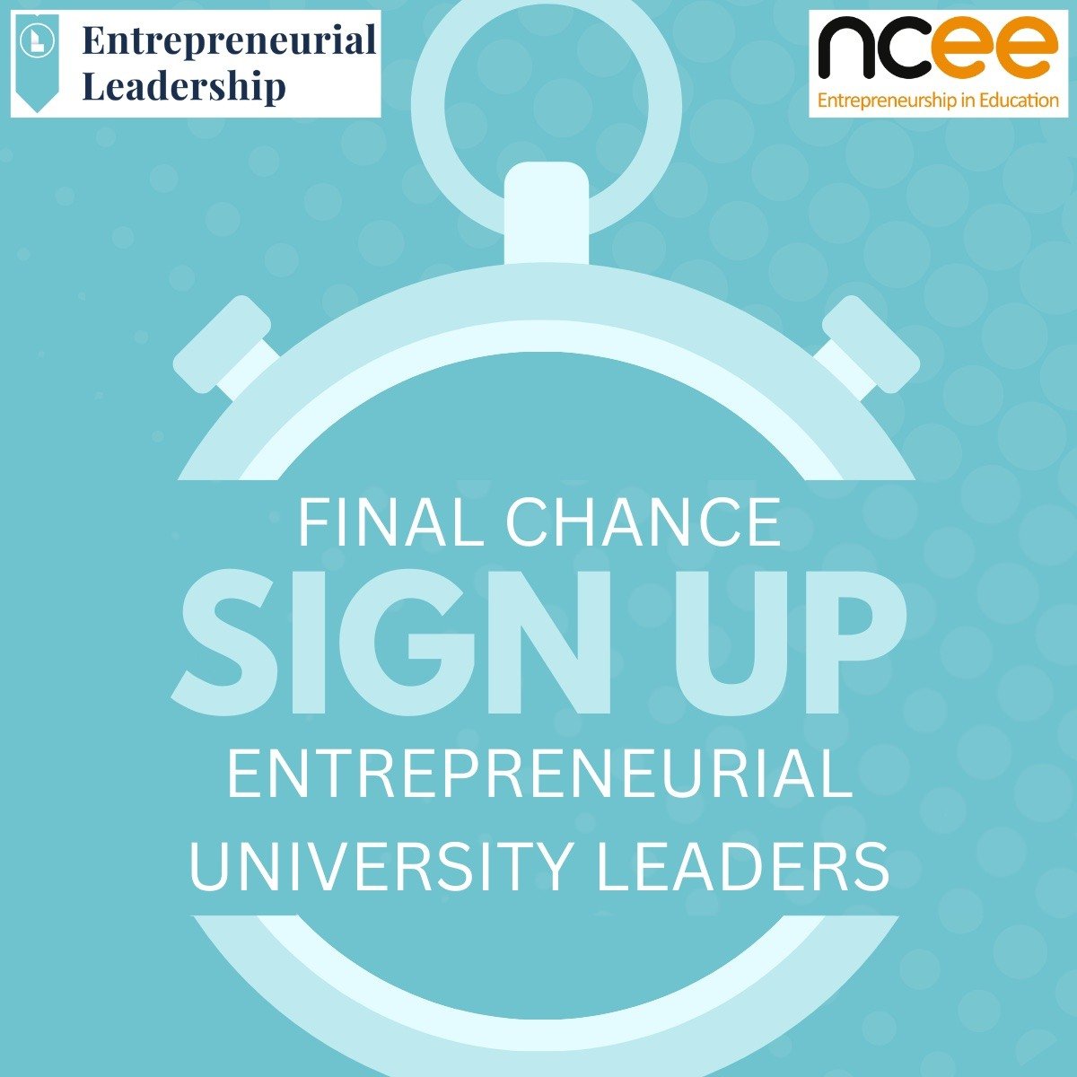 Final Day to Register! Last chance to join the Entrepreneurial University Leaders programme! Transform your leadership, drive innovation, and expand your network.

📍 Oxford: 5-7 Feb 2025 | Online: 12 &amp; 27 Mar 2025 | London: 14-15 May 2025

Sign up now! eu1.hubs.ly/H0ggVQH0