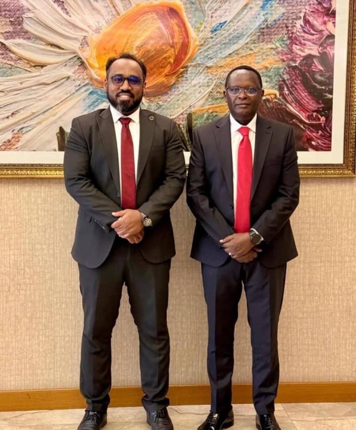 YasirBaffo's tweet photo. Today marked a significant milestone for Rwanda &amp; Somalia. 

Following the official credential handover by H.E. I engaged in a productive meeting with the newly appointed Rwandan Ambassador to Somalia.

@YolandeMakolo @RDBrwanda @Cooperation_RW @NewTimesRwanda @visitrwanda_now https://t.co/paVvrR49fW