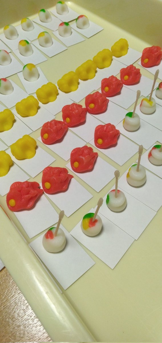 ちんころ教室用の見本作り。もちろん生徒さんは持ち帰れます。2月3日のテレビ朝日の帰れマンデーみっけ隊！！に少しですが映る予定です。節季市の時は化粧は出来ないのでスッピンでお見苦しいですが、制作過程が見られるかもしれません。　#ちんころ　#チンコロ　#節季市