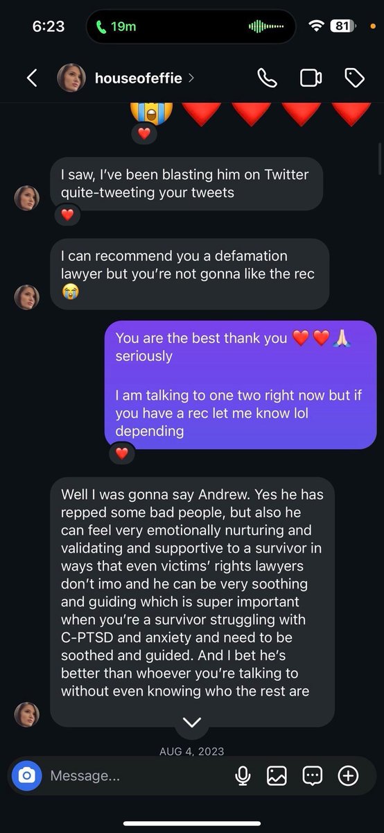 I got recommended to Andrew Brettler by Effie. From the survivor community. Idk anymore. Effie you are mean to diss me when you referred him to me. I want healing for you but you would do the same thing. Here I am being human.