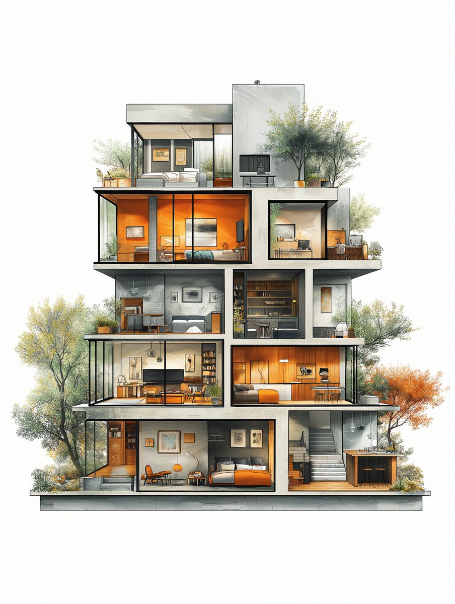 architegram's tweet photo. "Habitat Matrix: The Layered City" 

A modular exploration of urban life, balancing architectural precision with livability. Each unit forms part of a greater whole, reshaping the way we inhabit spaces.
✨ Explore more at https://t.co/GyAPRVhBf5 

#HabitatMatrix #UrbanLiving https://t.co/Fe1HhHeCRp