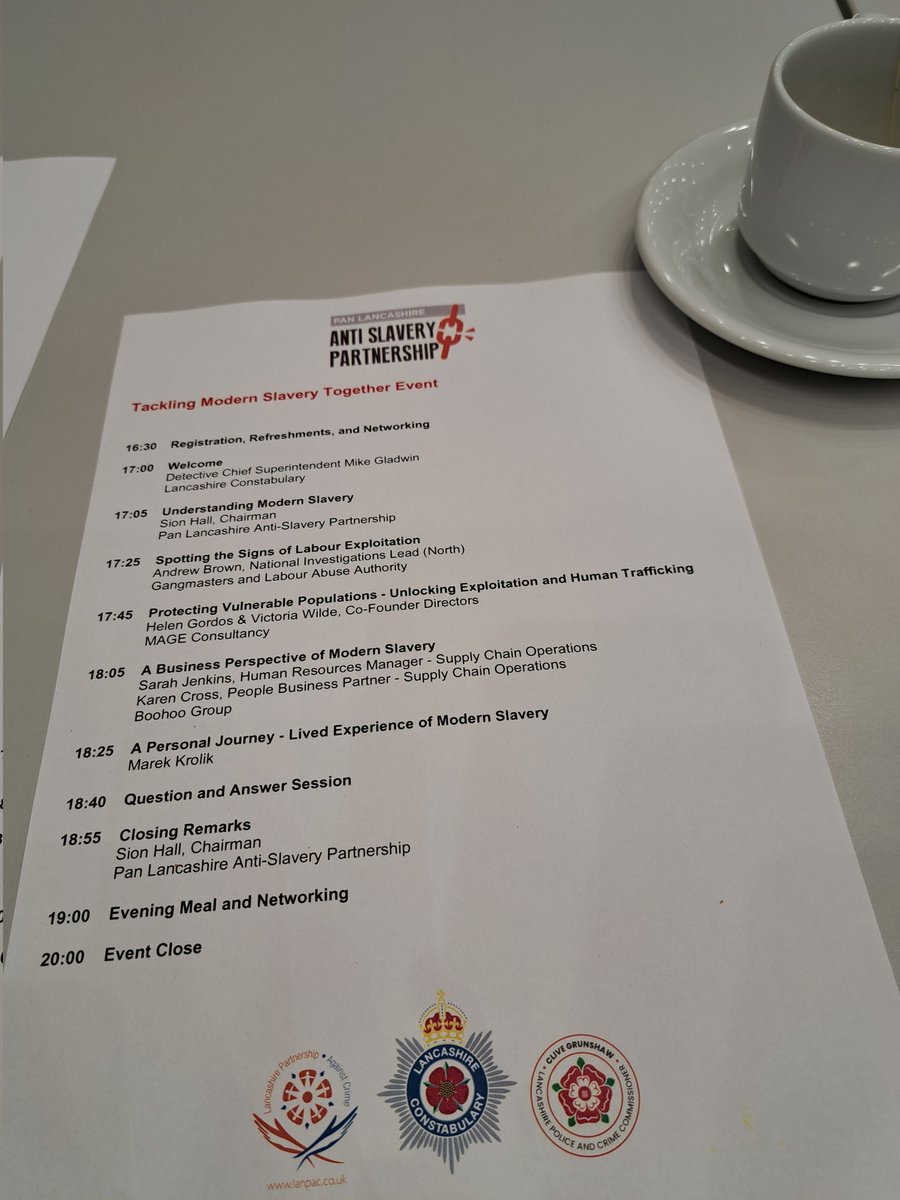 santamartagroup's tweet image. Great to be in Lancashire yesterday seeing the collaboration against #modernslavery coordinated by @LanpacLtd @PLASPsupport @LancsPolice 

Organiser Sion Hall emphasised the importance of &quot;prevention and disruption&quot;. We must continue to prioritise this.