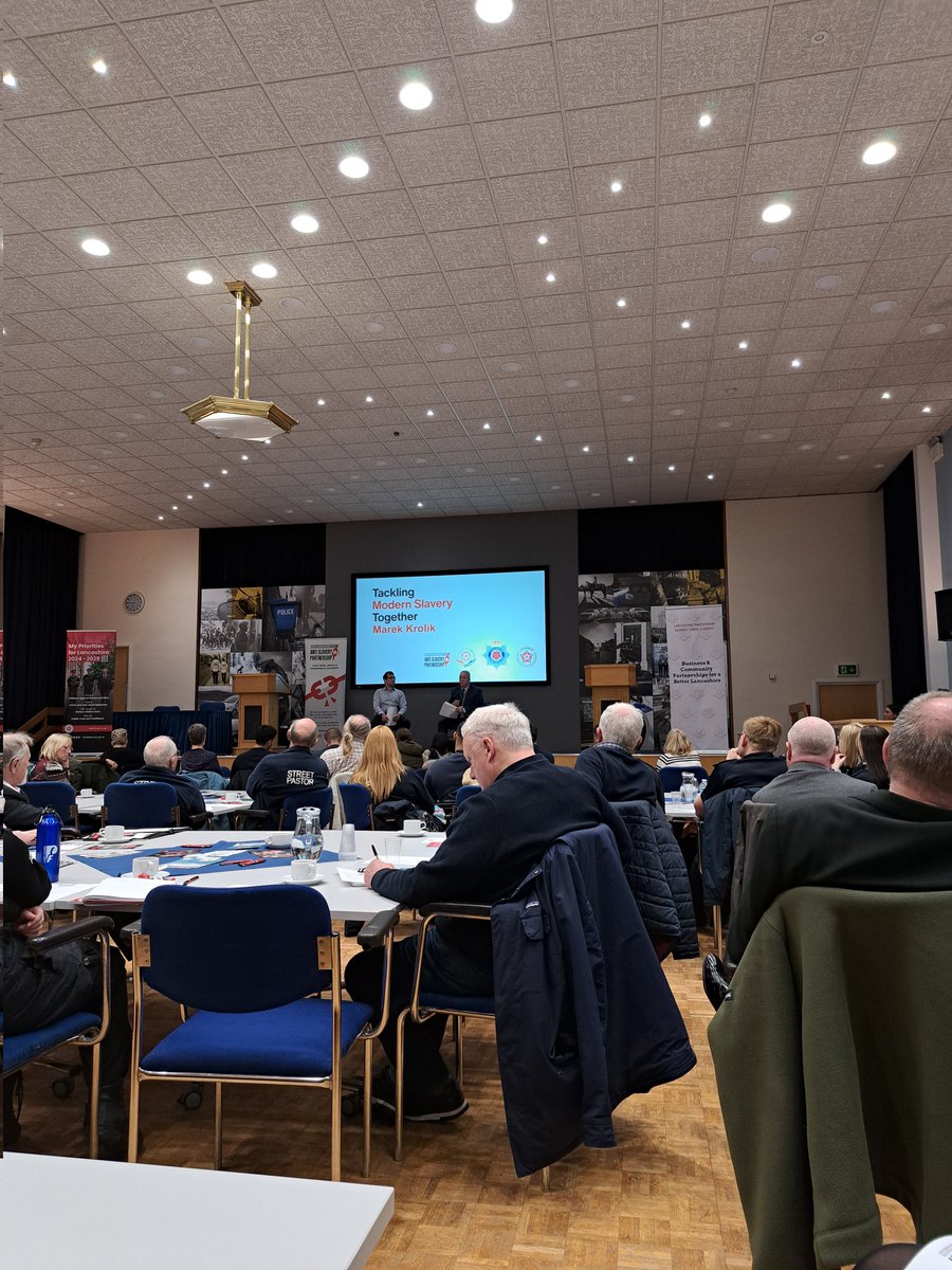 Santa Marta Group (@santamartagroup) on Twitter photo Great to be in Lancashire yesterday seeing the collaboration against #modernslavery coordinated by @LanpacLtd <a href="/PLASPsupport/">Pan Lancashire Anti Slavery Partnership</a> <a href="/LancsPolice/">Lancashire Police</a>
Organiser Sion Hall emphasised the importance of "prevention and disruption". We must continue to prioritise this. Great to be in Lancashire yesterday seeing the collaboration against #modernslavery coordinated by @LanpacLtd <a href="/PLASPsupport/">Pan Lancashire Anti Slavery Partnership</a> <a href="/LancsPolice/">Lancashire Police</a>
Organiser Sion Hall emphasised the importance of "prevention and disruption". We must continue to prioritise this.
