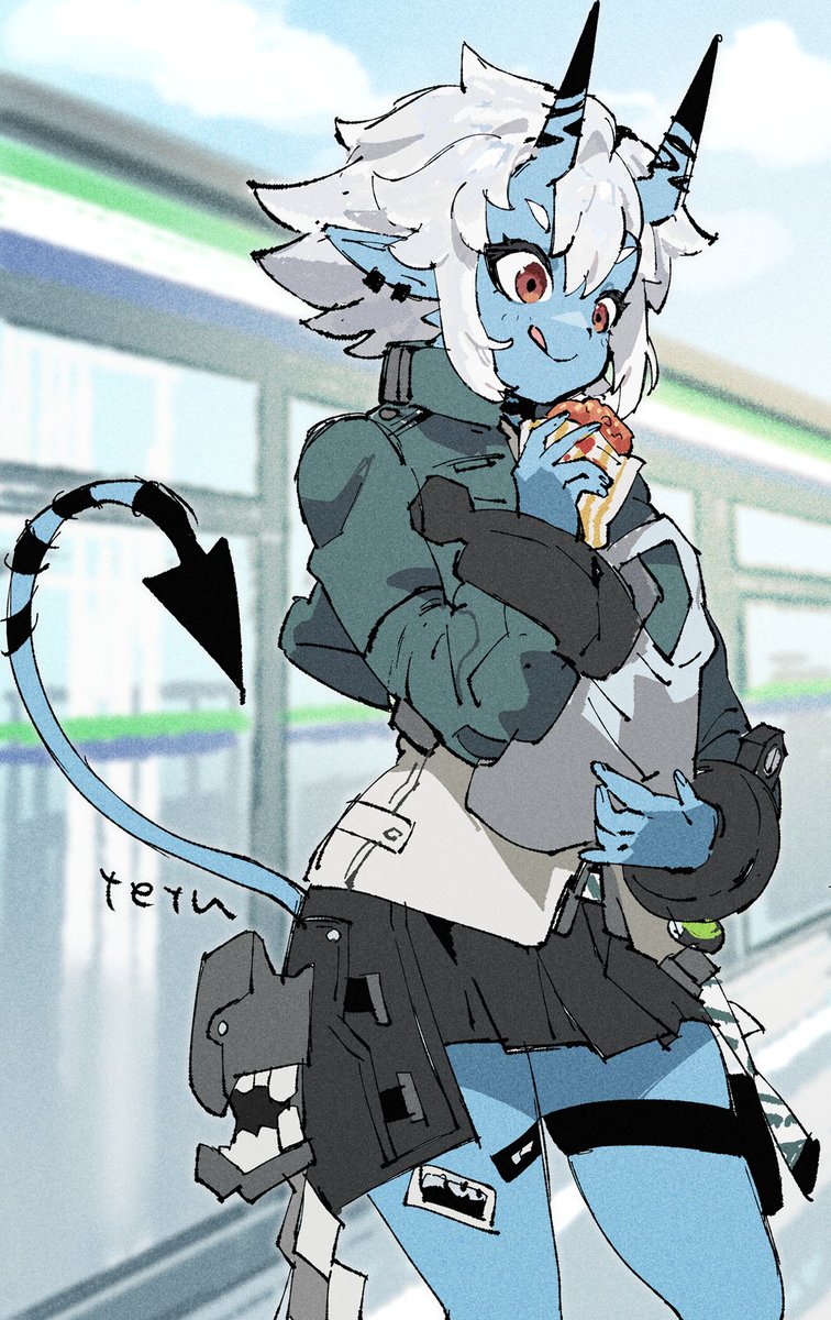 「蒼角#ゼンゼロ 」|つのびん(tetu)のイラスト