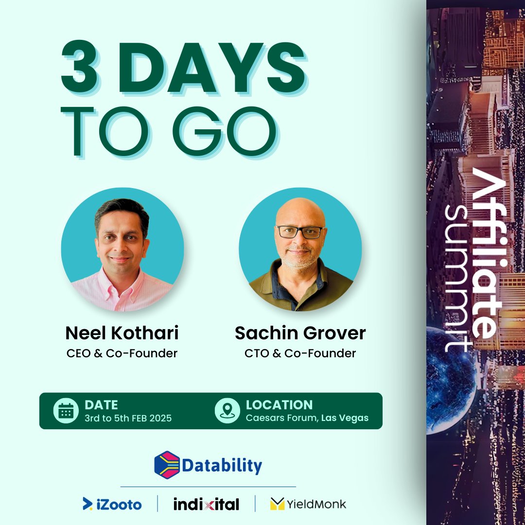 DatabilityCo's tweet image. Affiliate Summit West 2025 begins in just 3 days at Caesars Forum in Las Vegas. 🎉
We&apos;ll see you soon in the entertainment capital of the world!

#lasvegas #affiliatesummit #affiliatesummitwest #asw25 #affiliatemarketing #networking
