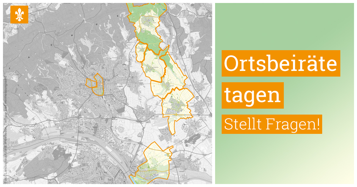 👥 In der kommenden Woche tagen die Ortsbeiräte Naurod, Igstadt, Kostheim, Heßloch, Nordenstadt, Kloppenheim, und Westend/Bleichstraße und Mitte. Ihr könnt die Sitzungen vor Ort verfolgen und Fragen stellen. ➡ piwi.wiesbaden.de