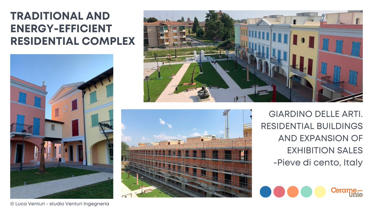 Traditional architecture blends with #innovation, featuring arches, arcades vibrant colours and innovative #clayblocks that complete the external envelope of this building. #Ceramics4NEB

Learn more👉ceramicsforbauhaus.eu