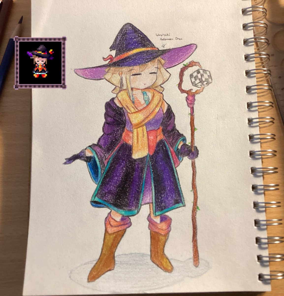 I_Hate_Calendar's tweet image. Yume 2kki Urotsuki Halloween Dress

#yume2kki