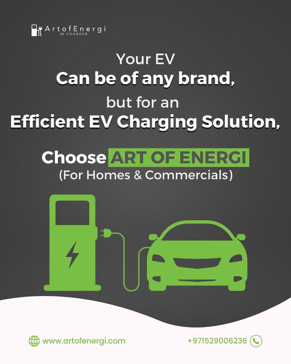 ArtofEnergi's tweet photo. Your EV deserves the best charging experience, regardless of its brand.

Contact us:
🌐 Website: https://t.co/XB90REzxeD
📧 Email: info@artofenergi.com
📞 Phone: +97143636013

#EV #EVcharge #uae #portable #portablecharger #commercialcharger #smartcharger #evcharger #homestation https://t.co/iUvt9SCqPd