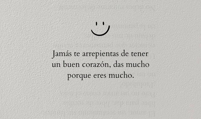 la vida te recompensará.