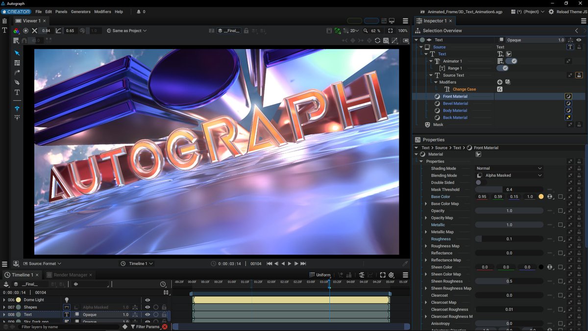 ⭐️New 3D text extrude⭐️. Extrude #typography projects in #3D and animate parameters like scale, position, and rotation. left-angle.com/autograph/what…
#textanimation #motion