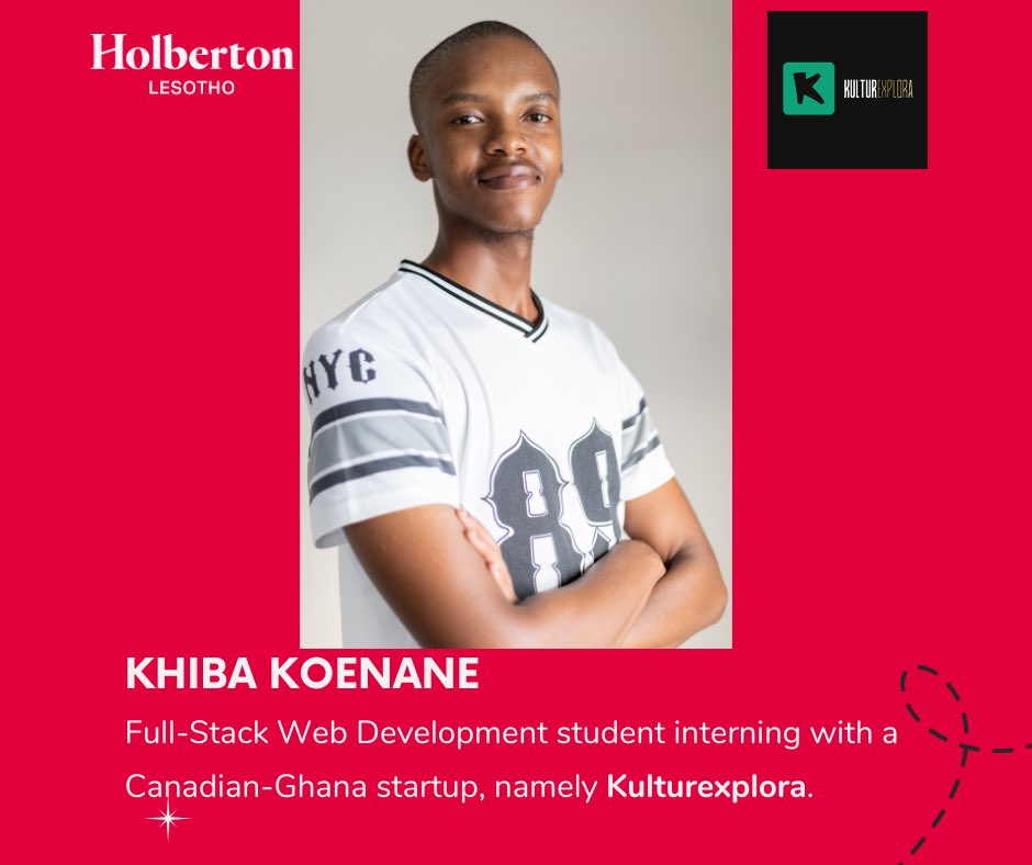 Holberton School Lesotho (@holbertonlso) on Twitter photo ๐
๐ซ๐จ๐ฆ #๐๐๐ฌ๐จ๐ญ๐ก๐จ ๐ญ๐จ ๐ญ๐ก๐ ๐๐ฅ๐จ๐๐๐ฅ ๐๐๐๐ก ๐๐ญ๐๐ ๐ - ๐๐ก๐ข๐๐โ๐ฌ ๐๐ญ๐จ๐ซ๐ฒ
Our student just started his internship with a ๐๐๐ง๐๐๐ข๐๐ง-๐๐ก๐๐ง๐๐ง๐ข๐๐ง startup ๐๐ฎ๐ฅ๐ญ๐ฎ๐ซ๐๐ฑ๐ฉ๐ฅ๐จ๐ซ๐ as a ๐
๐ฎ๐ฅ๐ฅ-๐๐ญ๐๐๐ค ๐๐๐ ๐๐๐ฏ๐๐ฅ๐จ๐ฉ๐๐ซ. ๐
๐ซ๐จ๐ฆ #๐๐๐ฌ๐จ๐ญ๐ก๐จ ๐ญ๐จ ๐ญ๐ก๐ ๐๐ฅ๐จ๐๐๐ฅ ๐๐๐๐ก ๐๐ญ๐๐ ๐ - ๐๐ก๐ข๐๐โ๐ฌ ๐๐ญ๐จ๐ซ๐ฒ
Our student just started his internship with a ๐๐๐ง๐๐๐ข๐๐ง-๐๐ก๐๐ง๐๐ง๐ข๐๐ง startup ๐๐ฎ๐ฅ๐ญ๐ฎ๐ซ๐๐ฑ๐ฉ๐ฅ๐จ๐ซ๐ as a ๐
๐ฎ๐ฅ๐ฅ-๐๐ญ๐๐๐ค ๐๐๐ ๐๐๐ฏ๐๐ฅ๐จ๐ฉ๐๐ซ.