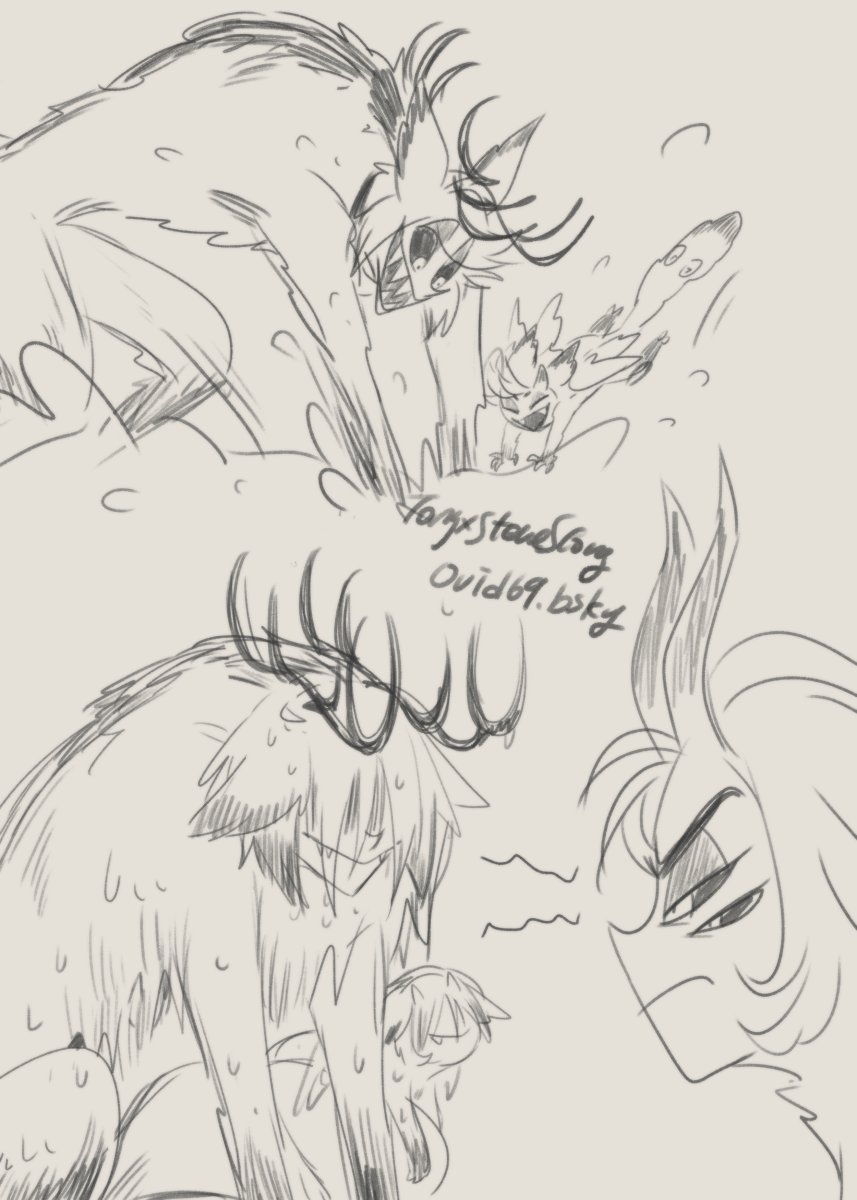 TonyxsteveStony's tweet photo. some doodles of the #CryptidAU #RadioApple by @Jetsamjunk
the baby's storyline from @KowaiSnail
I love this cryptid family so mcuh๐ฅนโฅ๏ธ https://t.co/V9oMDfaYtw