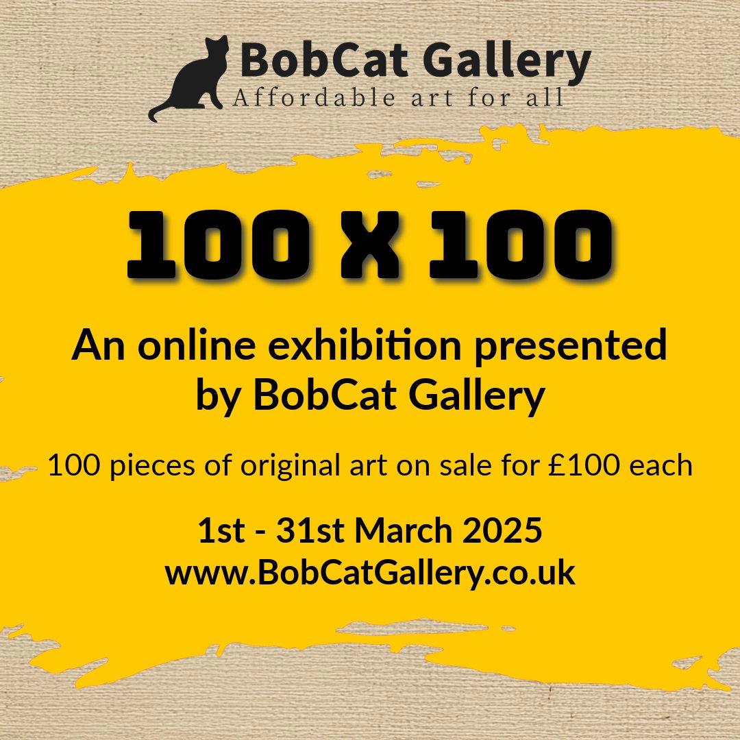 🎨 Call for Art! 🎨

Last chance to get your applications in for the ever-popular 100x100 virtual exhibition this March! Deadline 2nd February - all the details: bobcatgallery.co.uk/blog/f/call-fo…

#BobCatGallery 
#AffordableArtForAll 
#CallForArt 
#CallForArtists