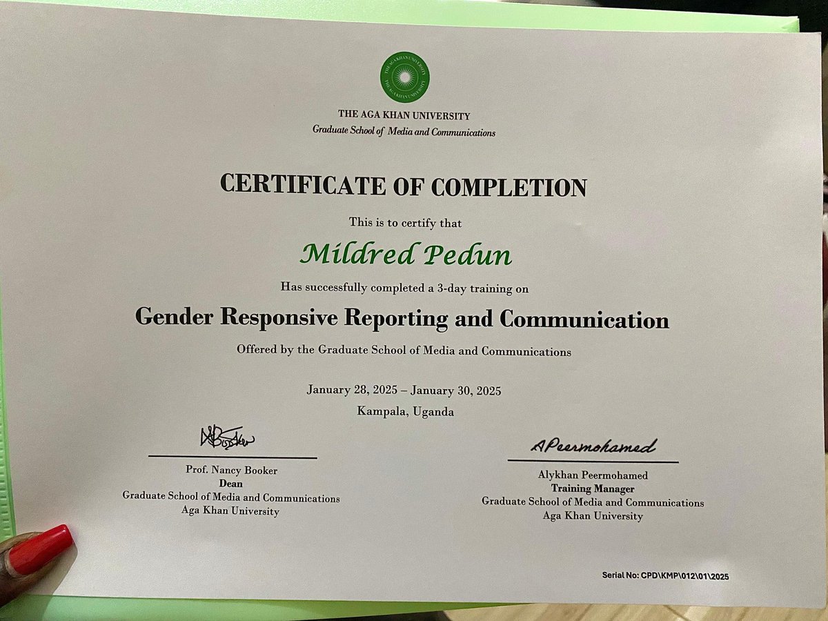 Mildred_Pedun's tweet photo. Just completed an insightful training on Gender-Responsive Reporting and Communication by the @AKU_GSMC.This experience has deepened my understanding of gender-sensitive storytelling, inclusive language, and the role of media in shaping equitable narratives.#GSMC #Genderreporting https://t.co/9Bd0Kcq08t